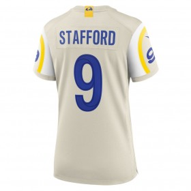 Maillot Femme Los Angeles Rams Matthew Stafford 9 Nike Cream 2021 NFL
